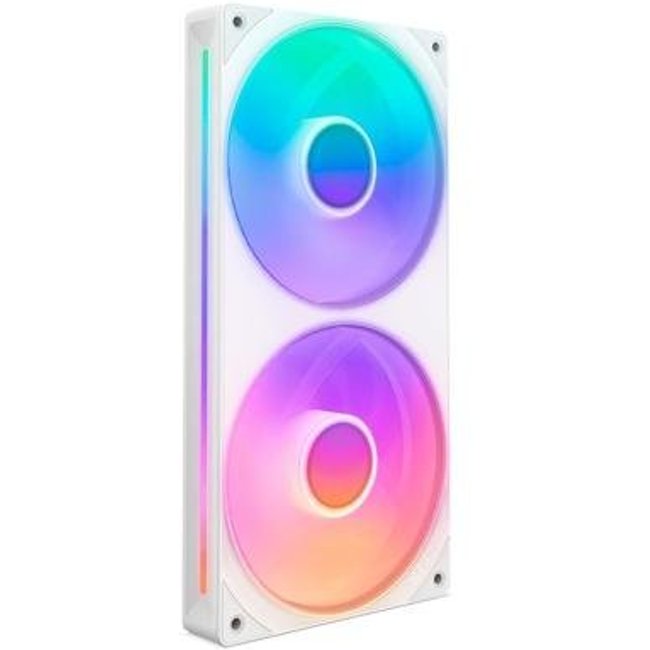 Ventoinha NZXT Single-frame F Series, LED RGB Core, 240mm, 2x 120mm, Branco - RF-U24HF-W1