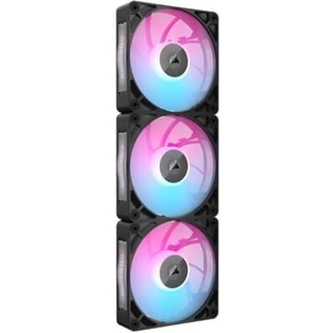 Kit com 3 Ventoinhas Corsair RX MAX RGB Series, iCUE LINK RX120 MAX RGB, 120mm, Preto - CO-9051034-WW