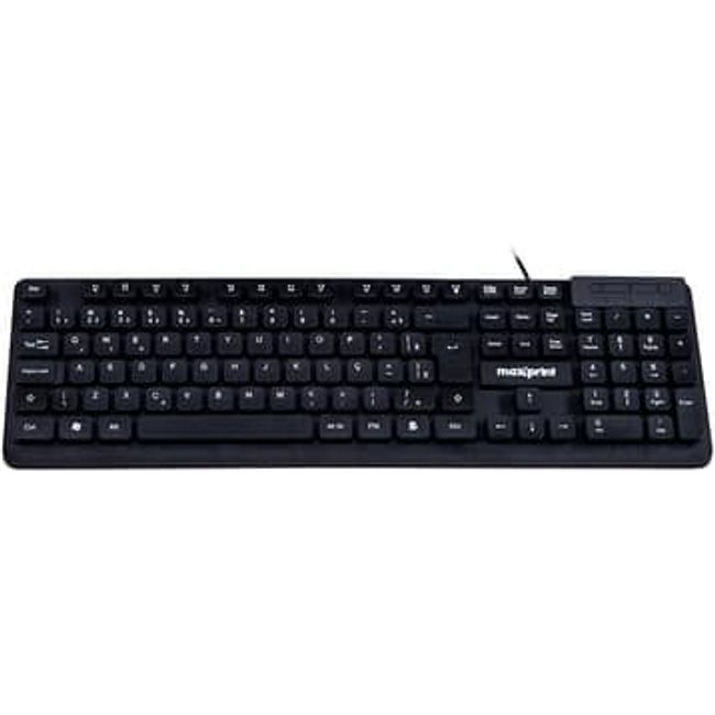 Teclado Maxpritn TE 2001, Perfil Baixo, USB 2.0, Teclas Flutuantes, ABNT2, Preto - 60000155