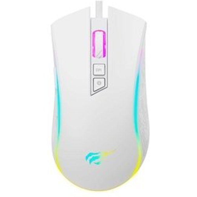 Mouse Gamer HAVIT Professional, RGB, 7200 DPI, 7 Botôes, Branco - MS1034 White