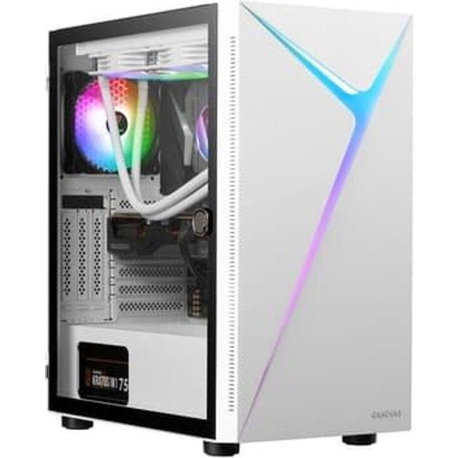 Gabinete Gamer Gamdias Argus E4 Elite, Mid Tower, ATX, Lateral em Vidro Temperado, Branco - ARGUS E4 ELITE W