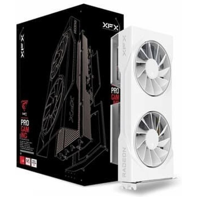 Placa de Vídeo XFX RX 9060 XT OC White Gaming AMD Radeon, 8GB, GDDR6, 128bits, 20 Gbps, FidelityFX, RDNA 4 - RX-96TSW8GWQ