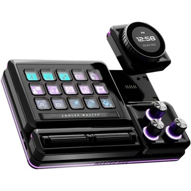 Módulo de Controle Cooler Master para MasterHub, Encoder com Display IPS, Customizável, Preto - MHDD01AA22
