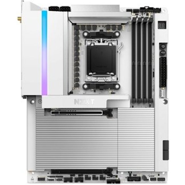 Placa Mãe NZXT N9 X870E, AMD X870E, AM5, ATX, DDR5, com Wi-Fi e Cover, Branca - N9-X87XT-W1