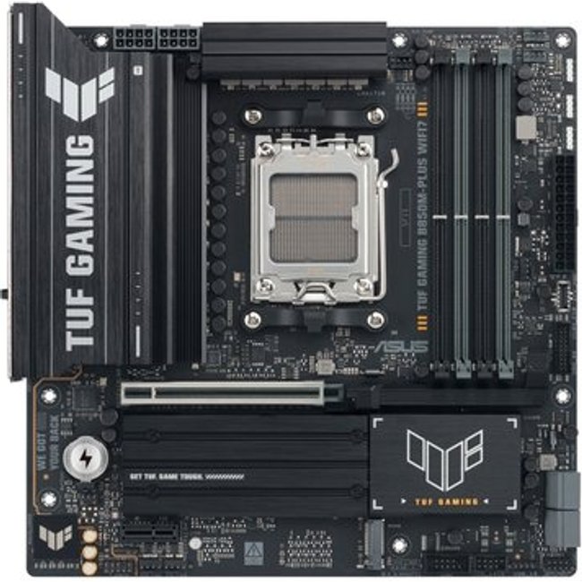 Placa Mãe ASUS TUF GAMING B850M-PLUS WIFI7, AMD AM5 , mATX, DDR5, Wi-fi 7, Bluetooth, Preto - 90MB1MU0-M0EAY0