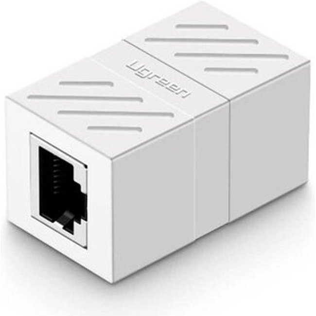 Adaptador de Rede Ugreen, Emenda RJ45 Fêmea, Branco - UG-20311