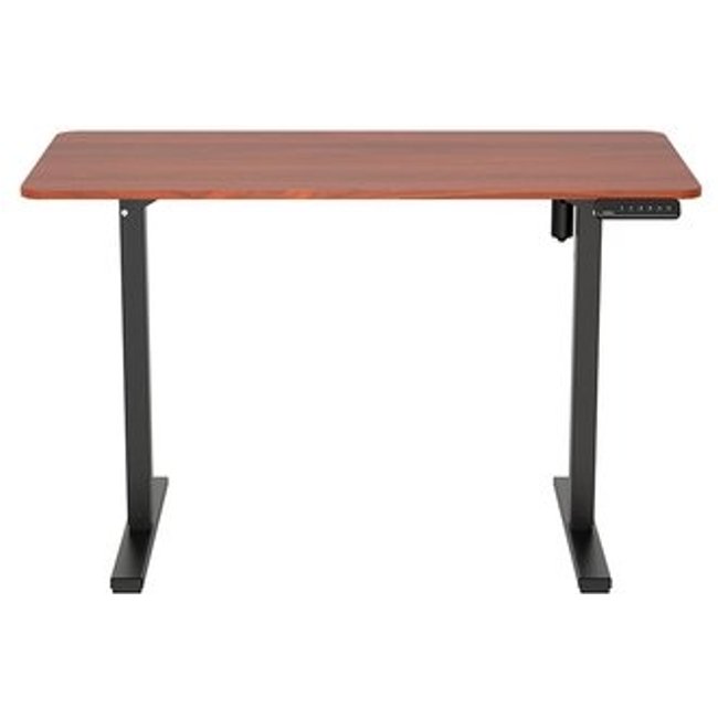 Mesa de Escritório FlexiSpot com Regulagem de Altura, Tampo Mogno e Estrutura Preta - FQ2-BMA-1260
