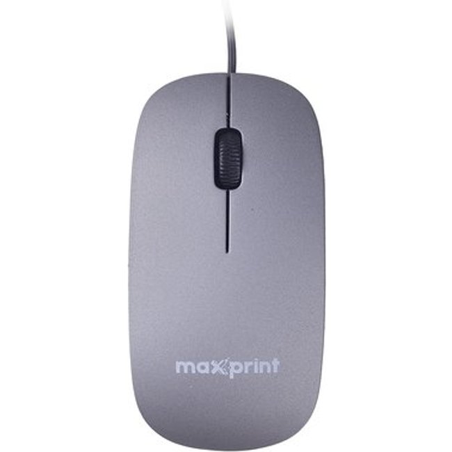 Mouse Maxprint Surface, USB, 1200 DPI, Design Slim, Cinza - 60000160