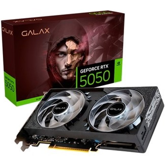 Placa de Vídeo GALAX NVIDIA GeForce RTX 5050 1-Click OC, 8GB, GDDR6, 128-Bits, Ray Tracing, DLSS 4 - 55NSL8MHDXRE