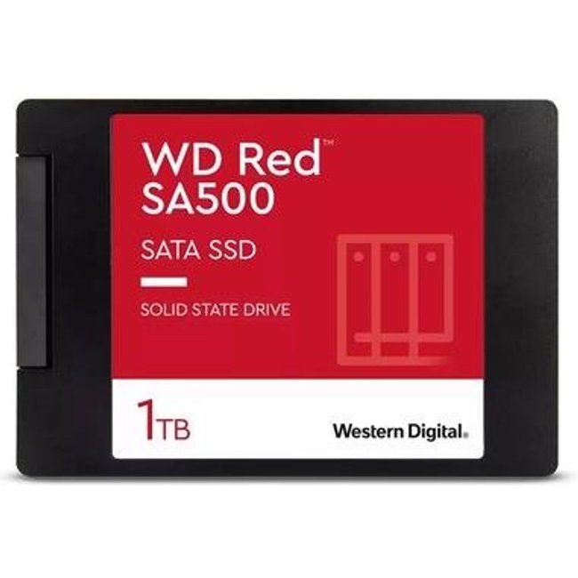 SSD SanDisk SA500 NAS, SATA, 1TB, 2.5", Leitura: 560MB/s e Gravação: 530MB/s, Preto - WDS100T1R0A