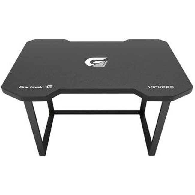 Mesa Gamer Fortrek Vickers, Preto e Cinza, Pés Niveladores, Tampo de MDF Revestido e Suporta Peso Máximo de 150 Kg - 72861