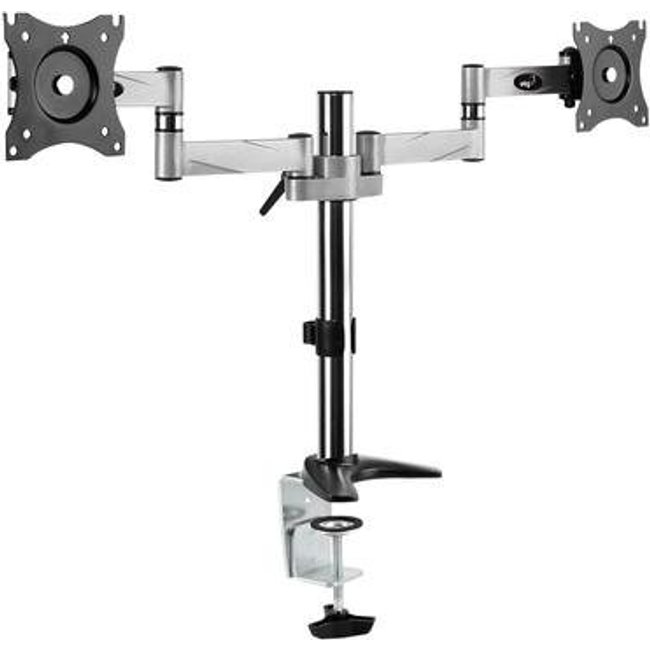 Suporte de Mesa ELG Tipo Torre Multi Articulado para 2x Monitores 15´ Até 27´ - F50D2