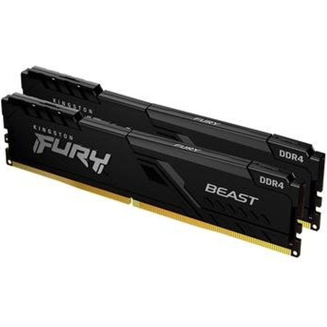 Memória RAM Kingston Fury Beast, 64GB (2x32GB), 3200MHz, DDR4, CL16, Preto - KF432C16BBK2/64