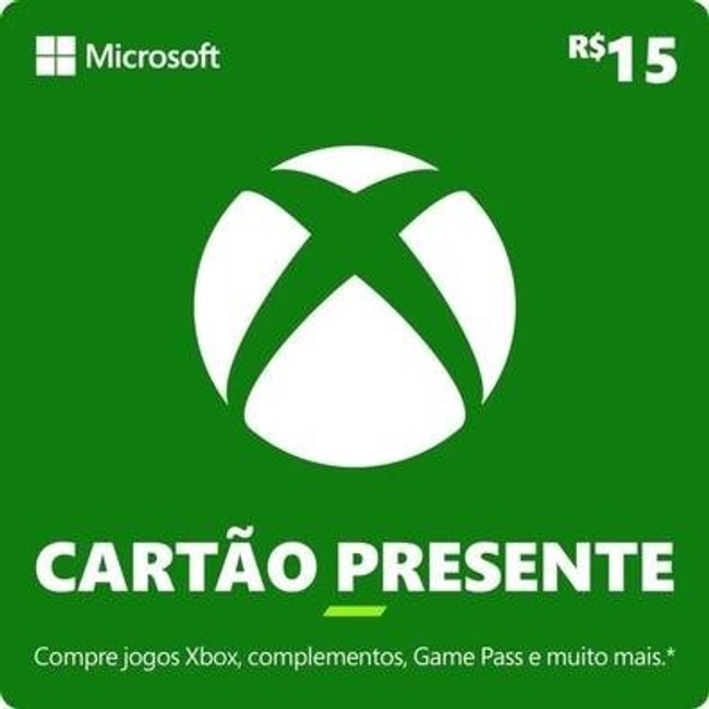 Gift Card Xbox: 15 Reais - Código Digital