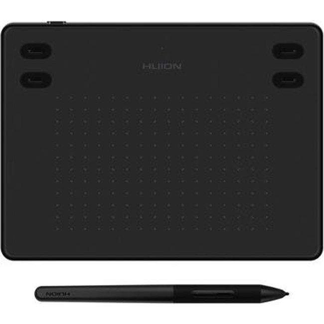 Mesa Digitalizadora Huion Inspiroy 5", com Caneta, 8192 Níveis de Sensibilidade, 4 botões programáveis, USB, Preto - RTE100-K
