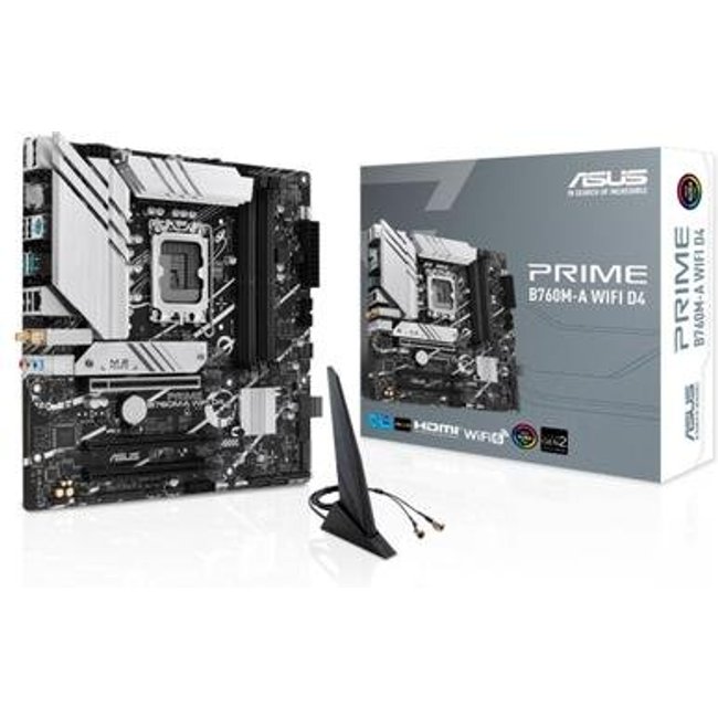 Placa-Mãe ASUS Prime B760M-A Wi-Fi, Intel LGA 1700, mATX, D4,DDR4, Wi-Fi, Preto - 90MB1CX0-M0EAY0