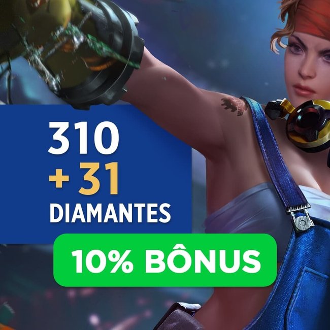 Free Fire - 310 Diamantes + 10% de Bônus