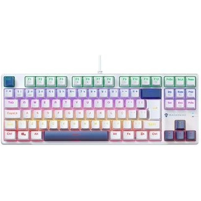 Teclado Mecânico Gamer Machenike K500B-B87, Switch Brown, Abnt, Azul - REF JJ02G200A
