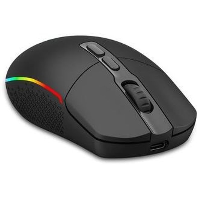 Mouse Gamer Sem Fio Redragon Invader Pro, RGB, 10000 DPI, 8 Botões, Wireless, Preto - M719RGB-PRO