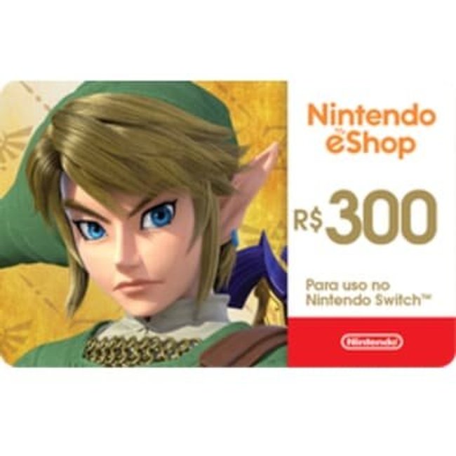 Gift Card Nintendo eShop R$300 - Cartão Presente Digital