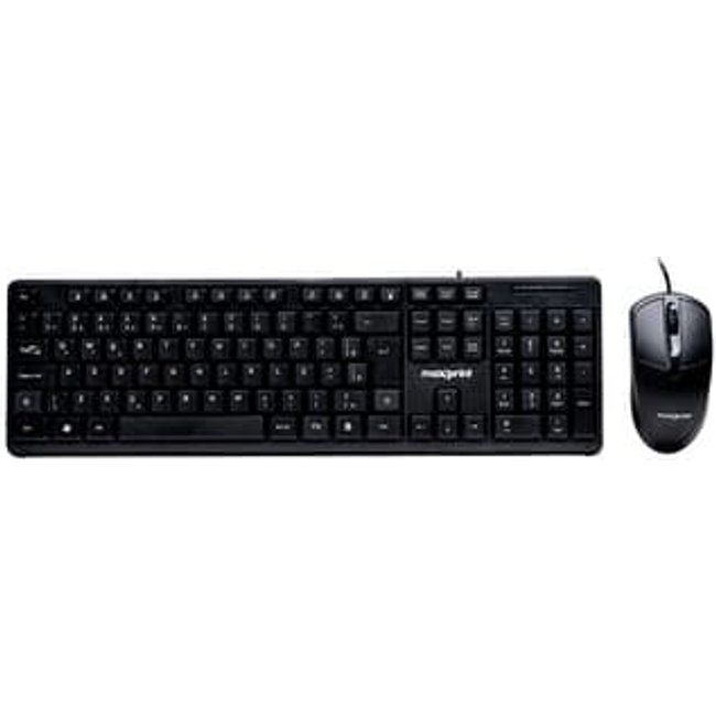Kit Teclado e Mouse Maxprint CF 1001, USB 2.0, ABNT2, Preto - 60000156