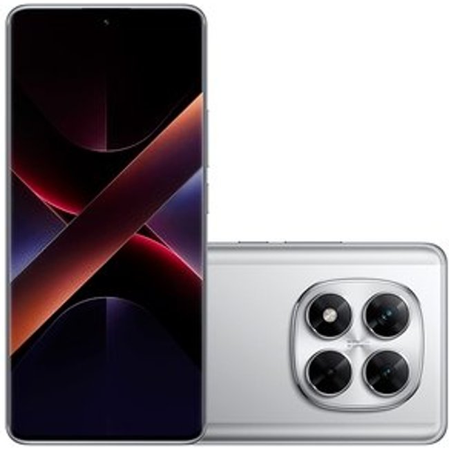 Smartphone Xiaomi Poco X7, 5G, 256GB Rom, 8GB RAM, Octa Core, Câmera 50MP, Tela 6.67"" Amoled, Prata - CX407PRA