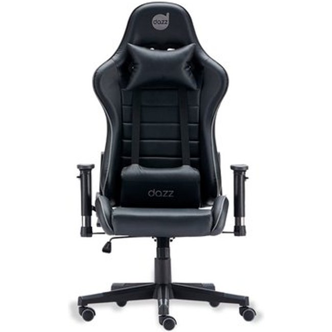 Cadeira Gamer DAZZ PRIME X V2, para Até 140KG, Inclinação 180 Graus, Claase 4 Preto e Cinza - 62000154