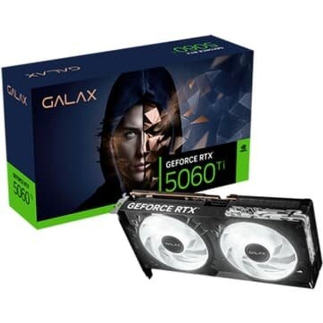 Placa de Vídeo Galax RTX 5060 Ti 1-Click OC Nvidia GeForce, 8GB, GDDR6, 128bit, Ray Tracing - 56ISN8MDCPCT