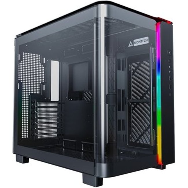Gabinete Gamer Montech King 95, Mid-Tower, Vidro Duplo Temperado, Preto - KING95BK