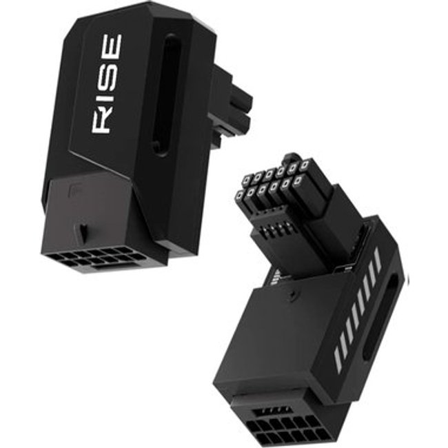 Adaptador para Cabo de Fonte PCIE 5.0 12VHPWR 90 Graus Standard Rise Mode, Preto - RM-ADPCIE-90-FB