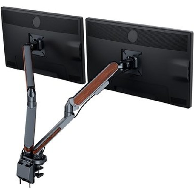 Suporte de Mesa Articulado para 2 Monitores de 17" a 39" FlexiSpot M9D, Ajustes com Pistão a Gás, VESA, Preto - M9D-BW