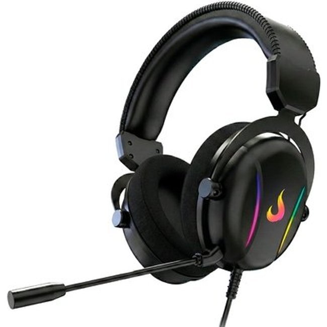Headset Gamer Rise Mode Nova 02, Surround 7.1, Drivers de 40mm, Microfone Removível, USB, RGB, Preto, RM-HS-NV-02-FB