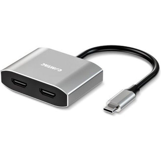 Cabo Adaptador Conversor Comtac USB-C, para 2x HDMI 2.0 4K, Alumínio - 20119483