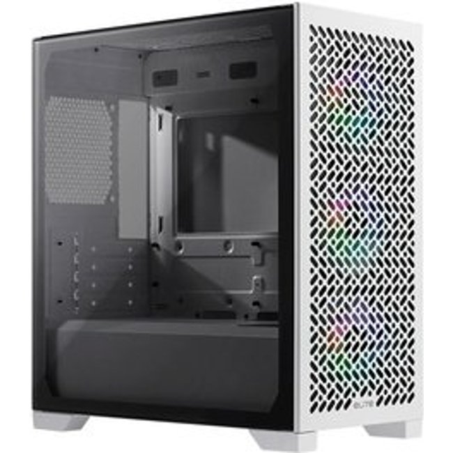Gabinete Gamer Cooler Master Elite 302 White, Mini Tower, ATX, Lateral em Vidro, 3x FAN ARGB, Branco - E302-WGNN-S00