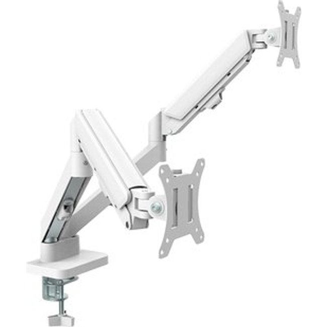Suporte de Mesa Articulado para 2 Monitores de 17" a 32" Ergofirst, Ajuste com Pistão a Gás, Branco - G16-C024-W