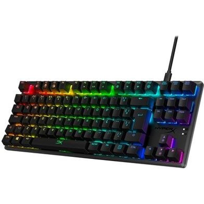 Teclado Mecânico Gamer HyperX Alloy Origins Core, RGB, Switch HyperX Red, USB Tipo-C, ABNT2, Preto - 4P5P3A2#AC4