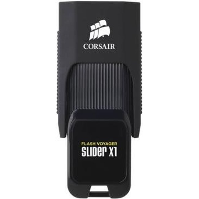 Pen Drive 32GB Corsair Voyager Slider X1, USB 3.0, Leitura de 130MB/s, Preto - CMFSL3X1-32GB