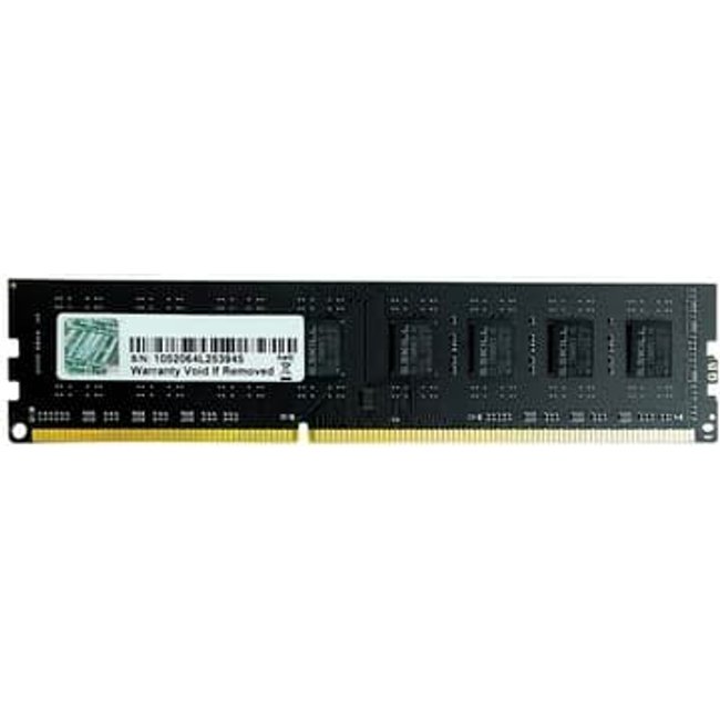 Memória G.Skill Value 8GB 1600Mhz DDR3 CL11 - F3-1600C11S-8GNT