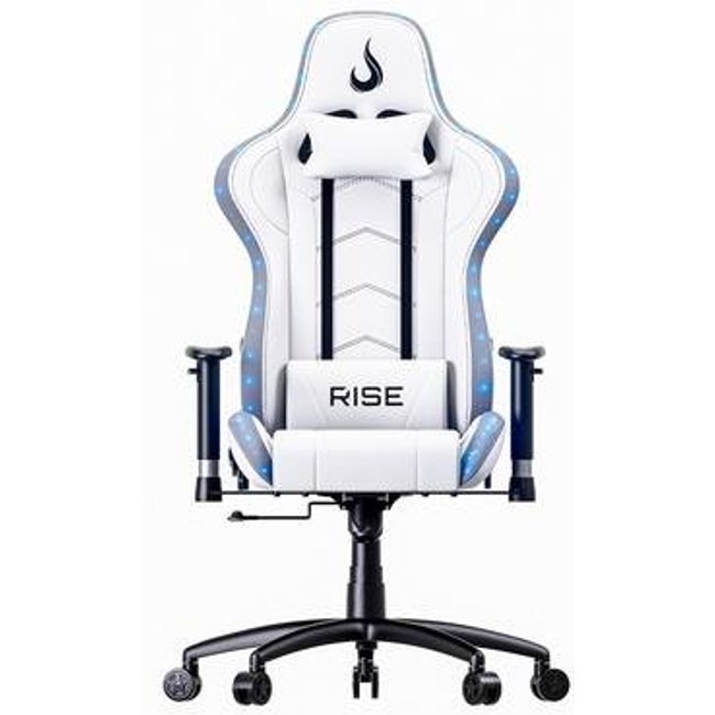 Cadeira Gamer Rise Mode Z6, Ângulo Ajustável, Braço 2D, ARGB, Branco - RM-CG-06-BW-RGB