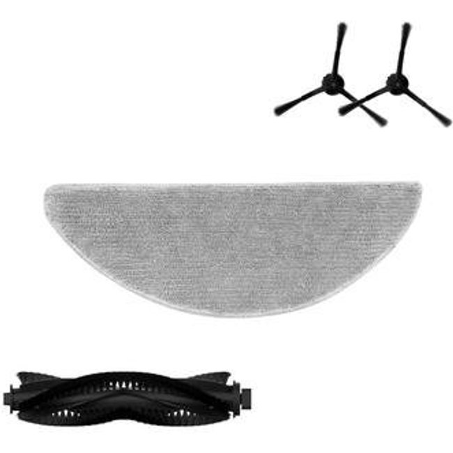 Kit reposição para Robô Aspirador KABUM! smart 900, Preto - 1 Escova Rotativa + 1 Pano de Limpeza + 2 Escovas Laterais - KSHPR244