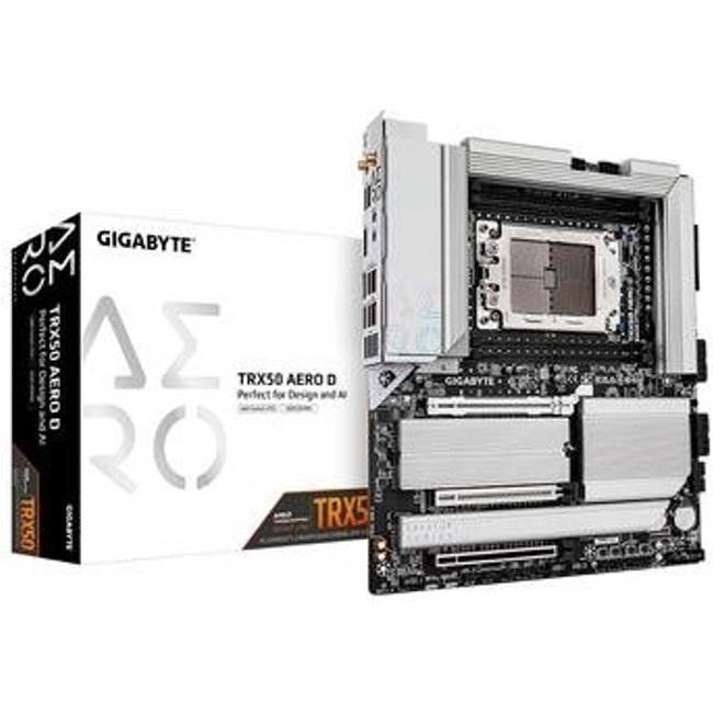 Placa-Mãe Gigabyte TRX50 AERO D, AMD, E-ATX, DDR5, Wi-Fi, Branco - TRX50 AERO D