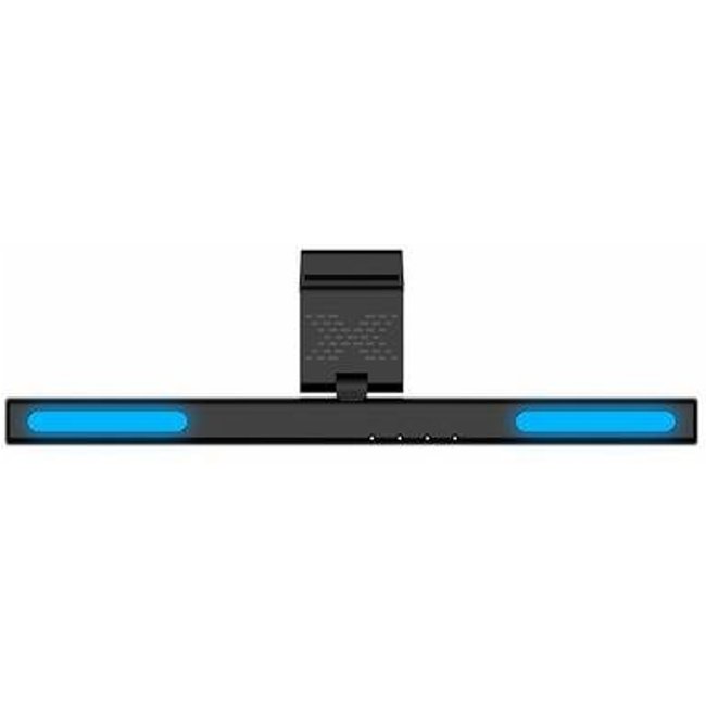 Luminária Led para Monitor Rise Mode Lumina 40cm RGB, monitores 27" a 31,5" polegadas, Plano, Preto - RM-LMF-40-B-RGB