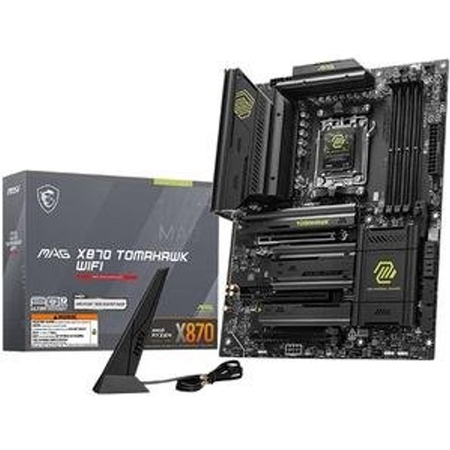 Placa-Mãe MSI MAG X870 Tomahawk WiFi, AMD, AM5, DDR5, ATX, Chipset X870, Wi-Fi 7 e Bluetooth 5.4, Preto - MAG X870 TOMAHAWK WIFI