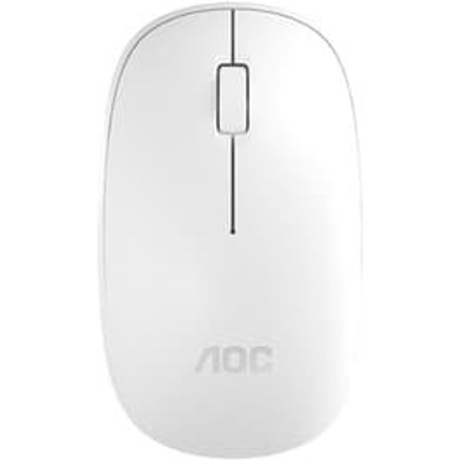 Mouse Sem Fio AOC MS200, 1200 DPI, 3 Botões, Design Ergonômico, Branco - MS200 WT
