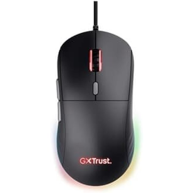 Mouse Gamer GXTrust Redex II, Design Leve, RGB, 6 Botões, 10K DPI, USB, Preto - 25125