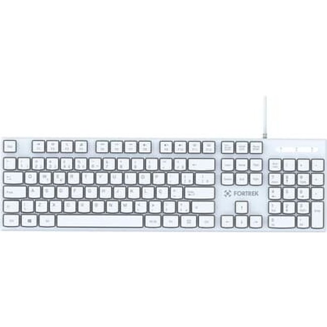 Teclado Office Fortrek K15 Slim, USB 2.0, ABNT2, Plug & Play, Branco - 84953