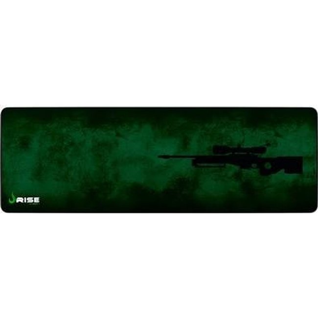 Mousepad Gamer Rise Mode Speed, Sniper, Estendido (900x300mm), Verde, Borda Costurada - RG-MP-06-SNP