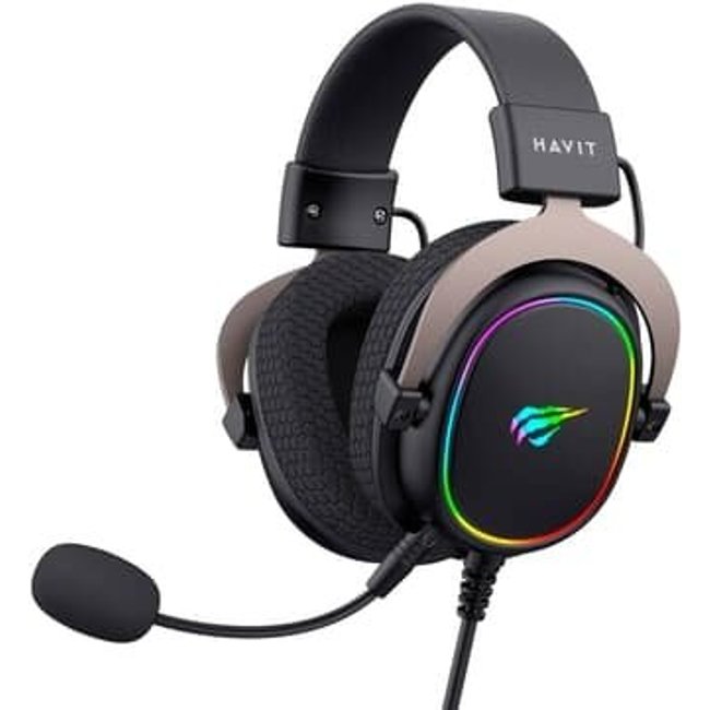 Headset Gamer Havit H2002R, RGB, USB 7.1, 20khz, Preto - HV-H2002R