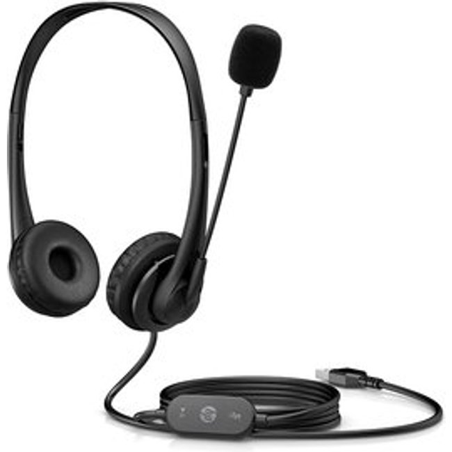 Headset HP G2, Estéreo, Conexão USB, Microfone com Cancelamento de Ruído, Preto - 428H5AA#ABL