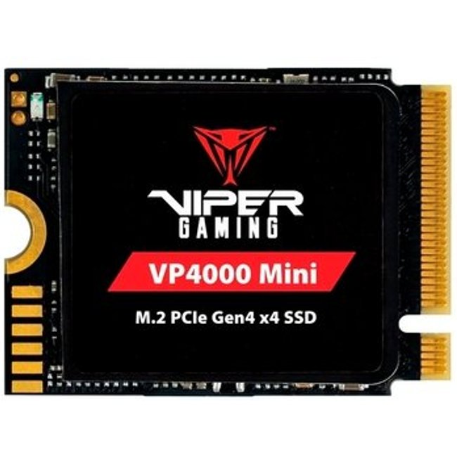 SSD Patriot Viper VP4000 Mini, 500GB, M.2 2230, NVMe PCIe Gen4 x4, Leitura 5000MB/s, Gravação 3500MB/s, Preto - VP4000M500GM23